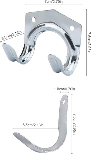 Confezione da 20 ganci multiuso resistenti per garage, ganci per la casa e il garage, con doppio gancio antiscivolo per magazzino, garage, capannoni, attrezzi da giardino - Honorern