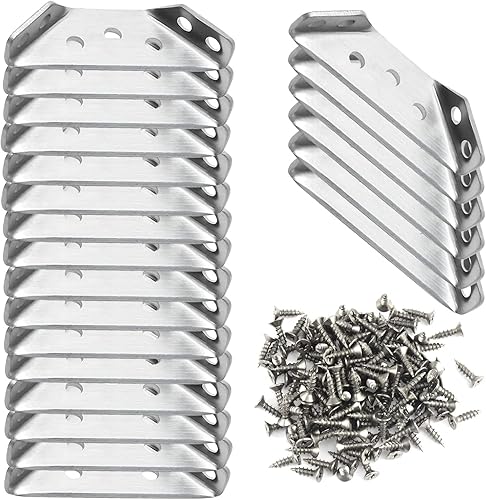 22 x Staffe Angolari Squadrette Triangolari Squadretta di Giunzione Per Il Fissaggio Di Mobili In Legno, Tavoli, Sedie, Finestre - Honorern