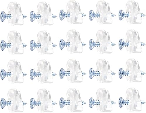 Kit di 20 clip di fissaggio in vetro per anta armadio e specchio - Honorern