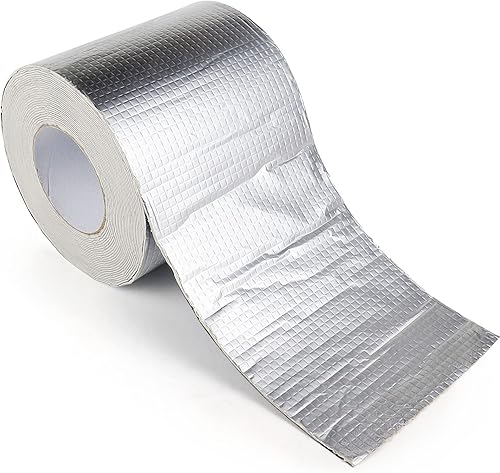 Nastro adesivo butilico in alluminio, 150 mmx10 mx1.5 m (T), resistente alle intemperie, per una tenuta permanente di attacchi del tetto, urti e caravan, perdite di tetto, confezione BOMEI - Honorern