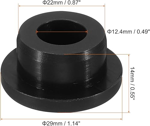 Silicone Gomma Fori Tappo 22mm Diametro Morbido Flessibile Fermo per 21mm Foro Nero 5pz - Honorern
