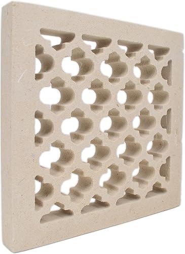 Griglia di aerazione e ventilazione in Pietra Leccese per tubo ø 100mm 120mm 150mm uso interno esterno con rete alluminio anti insetti e trattamento idrorepellente TUTTE LE MISURE GRPL029 MONTEDURO - Honorern