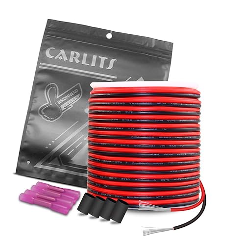 30 m 22AWG Cavo di Prolunga da Cavo 2x0.3mm² 100 piedi Rame Stagnato 22 Gauge 2 Colore Cavo di Collegamento Cavo Elettrico 12V 24V DC per Strisce LED Monocolore 3528 5050 2835 - Honorern