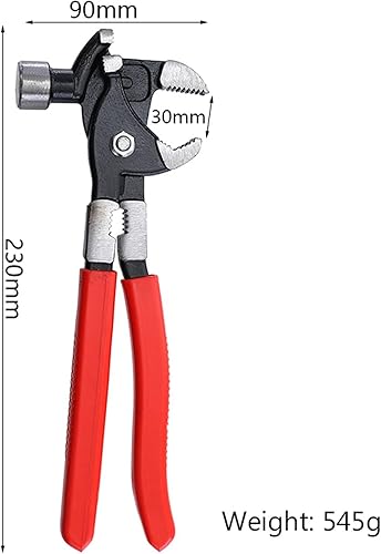Chiave per tubi 6 in 1 Pinze universali per uso domestico.Martello.Chiave.Estrattore per unghie.Strumenti di combinazione della chiave inglese del tubo 1. - Honorern
