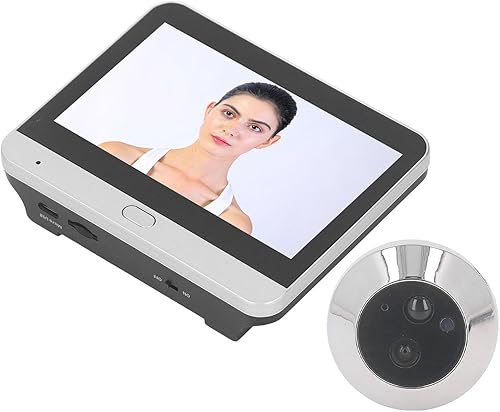 Videocamera Spioncino Wireless 1080P Visione Notturna Citofono Spioncino Digitale da 120 Gradi, Monitor a Colori da 4,3 Pollici per Immagini e Video AHD, Compatibile con, IOS - Honorern