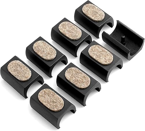 Set di 8 feltrini per sedia a sdraio con diametro di 18 – 20 mm, per mobili, con superficie di scorrimento in feltro antirumore - Honorern