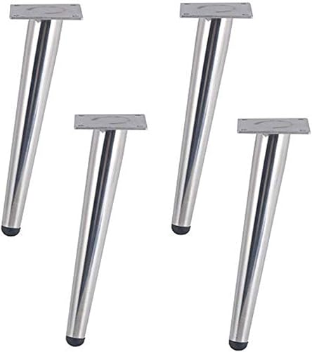 Piedini per mobili/Parti di mobili in Acciaio Inossidabile Cromato Gambe per Divano-Dritti/obliqui Conici per Armadio Sedia Divano Tavolo Letto Piedi 15-30 cm (Oro,Argento,Nero) - Honorern