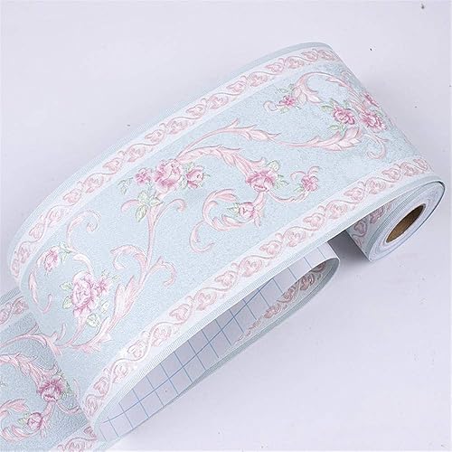 Dostear Bordi Greche Pannelli Adesivi Bordo Adesivo per Pareti Striscia Adesiva Muro Decorativa Greca Adesiva per Parete Romanticismo d'argento 10.6 X 500cm - Honorern