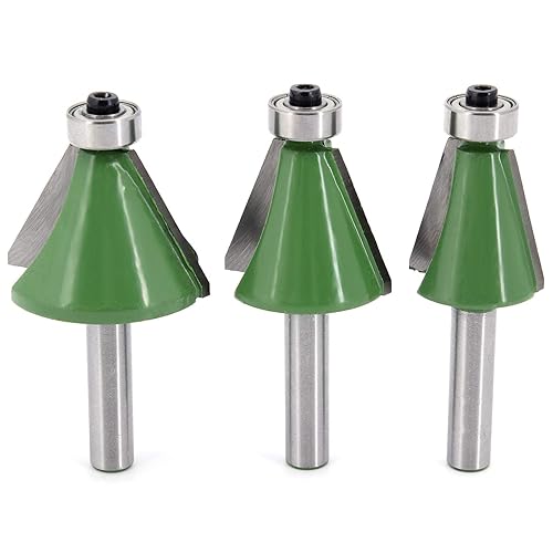 3Pcs 8mm Shank Fresa per smusso e smussatura, 15 Gradi 22.5 Gradi 30 Gradi Chamferandbevel Fresa per Legno Fresa per lavorazione del legno - Honorern