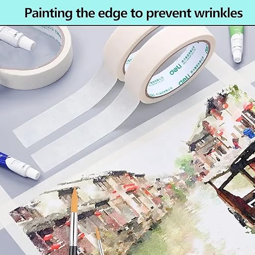 Nastro decorativo in carta crespa, 2 pezzi, 2 cm x 20 m, protezione per studenti d'arte, riso ad alta viscosità, colore bianco, decorazione a spruzzo, bella cucitura (3,5 cm) - Honorern