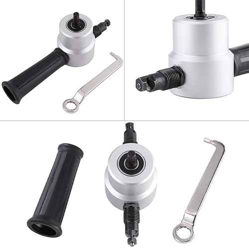 Taglierina per roditori in lamiera a doppia testa, 1500-3000 giri/min Min 12mm Taglierina per fori rotondi in lamiera per taglio rotondo, kit di utensili per taglio con roditore regolabile a 360 gradi - Honorern