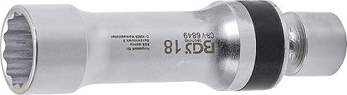 Vaso para bujías articulado 12 caras con muelle de retención | 18 mm - Honorern