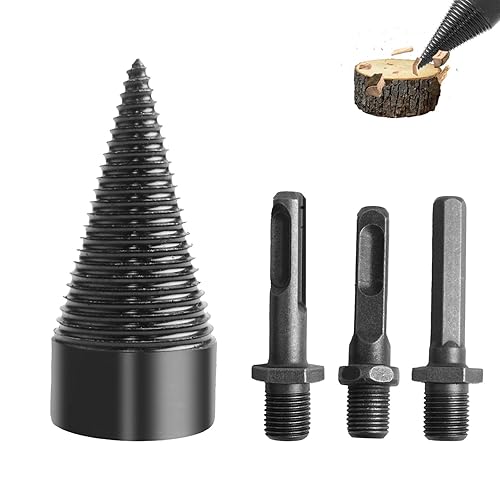 Spaccalegna da 42 mm, Taglierina del Legno con 3 Maniglie, Spaccalegna a Vite Coni, Spaccalegna da Ardere, Spaccalegna Preciso e Veloce, per Legno Spaccalegna Elettrico - Honorern