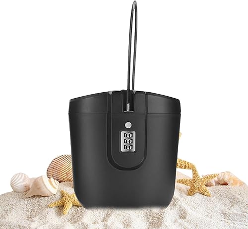 Cassetta Di Sicurezza Antifurto Portatile, 2L Borsa Di Sicurezza Portatile, Cassaforte Da Viaggio Mobile E Cassaforte Da Spiaggia Con Serratura Numerica Per Spiaggia, Campeggio, Viaggi - Honorern