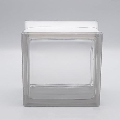 Blocco di vetro design a vista trasparente lucido 19x19x10 cm - 4 pezzi - Honorern