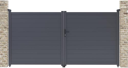 Cancello in alluminio 'Marc' - 299,5 x 155,9 cm - Grigio - Honorern