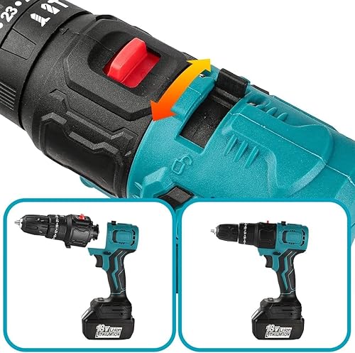 Strumento Multifunzione 6 in 1, Utensile Multifunzione Rotante con Accessori, Trapano Seghetto Sega Levigtrice Avvitatore, 750W, 1450-10000 RPM, 2 Batterie, Fai da Te Lavoretti Casa - Honorern