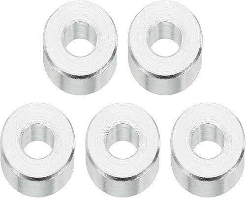 PATIKIL M5 Distanziali in Alluminio, 5pz Distanziali Metallici in Alluminio 5,2mm ID x 12mm OD x 5mm L Distanziali Alluminio a Vite Separata Rotondi per Viti 1/5' M5 - Honorern