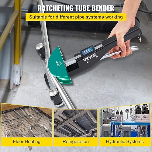 VEVOR Piegatubi in Rame, Piegatubi a Cricchetto per Curvature Fino a 90 Gradi, Piegatubi Curvatubi a Cricco per Refrigerazione HVAC, Strumento di Piegatura Tubi Meccanico per Tubi da 1/4 a 7/8 Pollice - Honorern