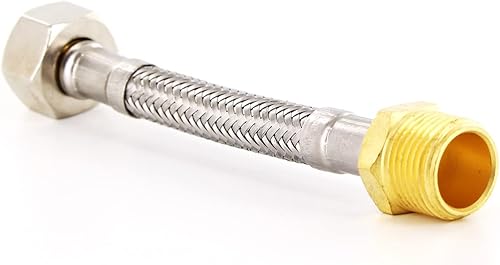 Tubo flessibile per doccia, 100 mm, 3/8' IG x 3/8' AG, flessibile per rubinetto, raccordo acqua - Honorern