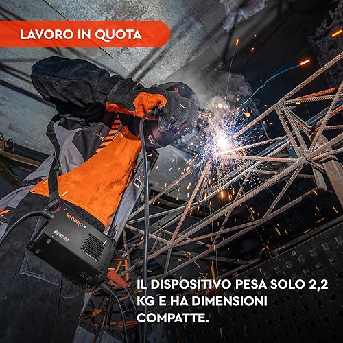 Saldatrice Inverter IGBT Dnipro-M SAB-14D 230V 140A con Funzione HotStart e Controllo Termico, Elettrodi 1.6-4mm, Cavo 3 metri, Efficienza 90%, Protezione IP21S - Honorern