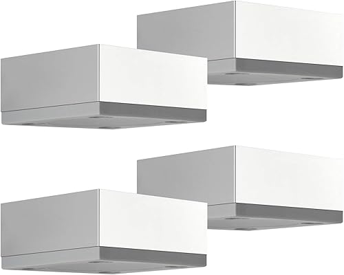4 pezzi Piedi di mobili MOTEL 25 mm 65 x 65 mm cromo lucidato Piedi di armadi di alluminio - Honorern