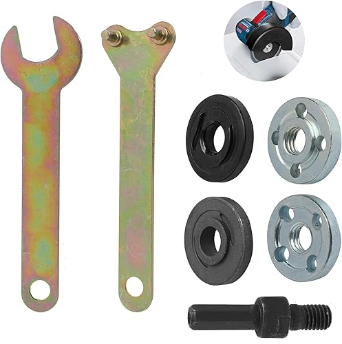 Chiave per Smerigliatrice Angolare da 125mm, Flange di Fissaggio Interna ed Esterna, Set di Attrezzi in Metallo Resistente, Compatibile per la Maggior Parte delle Smerigliatrici Angolari - Honorern