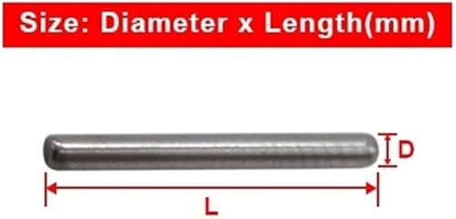 Spine cilindriche Diametro 2mm Acciaio (GCR15) Lunghezza Perno 3/6/7/8/10/11/12/14/16/18/20/22/24/26/30mm 20 pz/Lotto(2mm x 24mm) - Honorern