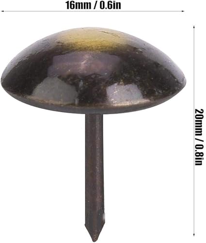 100Pcs Chiodo per Tappezzeria, Chiodi per Tappezzeria Chiodi per Mobili per Mobili Chiodi Decorativi Perni per Tappezzeria Chiodi per Tappezzeria Chiodi per Mobili Antichi(19 * 23mm) - Honorern