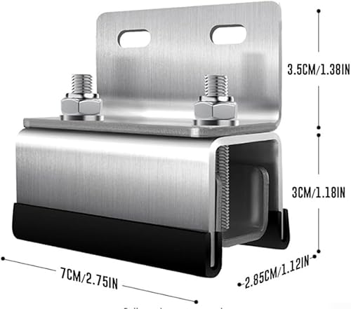 Set di staffe per tetto in acciaio inossidabile, 4/6 pezzi, staffa di montaggio per pannello solare, stabilizzatore per box da tetto fisso, set di montaggio per camper, yacht, roulotte (6 pezzi) - Honorern
