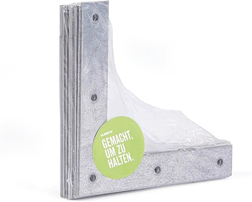 Alberts 332877 Squadretta angolare, zincata con procedimento Sendzimir, 120 x 120 x 20 mm, Set da 12 - Honorern
