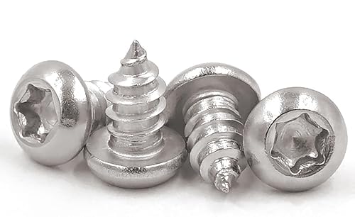 Viti autofilettanti Torx, M5 x 10 mm, in acciaio inox 304, viti autofilettanti per legno (100 pezzi) - Honorern