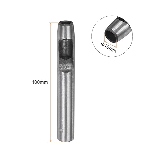 Punzone Cavo per Pelle 10mm Strumento Perforazione Fori Rotondi Cintura Acciaio al Carbonio Punzone Singolo per Tagliare Cinturini Orologio Artigianato Pelle Gomma Carta Tessuto - Honorern
