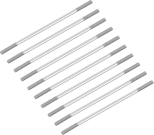 Doppia Filettata Blocco Viti (M4 Filo 90mm Lunghezza) 10pz, 304 Acciaio Inox Doppio Filettato Stelo Bulloni - per Casa Manutenzione - Honorern