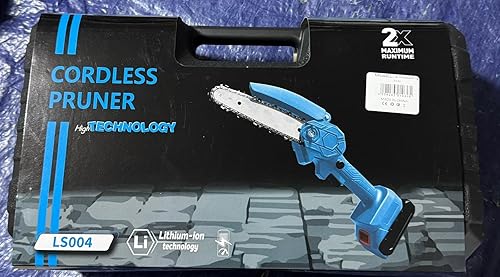 21 SHOP® Motosega a batteria 4 Pollici Portatile 24V con una batteria inclusa Mini elettrosega tagliarami - Honorern