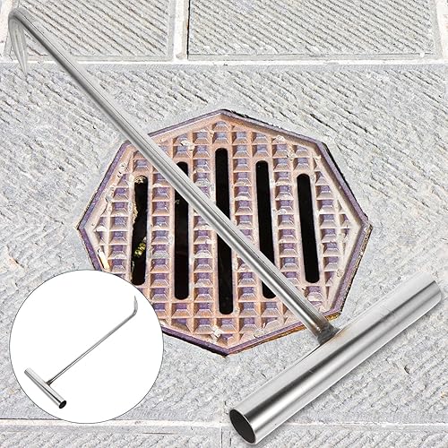 Gancio Del Coperchio Del Tombino Gancio a Mano Ganci Di Sollevamento Per Tombini Ganci in Acciaio Inox T Gancio Acciaio Inossidabile Tondo Per Cemento Armato Copertura Fognaria - Honorern