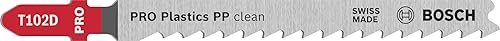 Bosch Professional 5x Lame per seghetto alternativo Expert T 102 D Clean for PP (per Fogli di polipropilene, accessorio Seghetto alternativo) - Honorern
