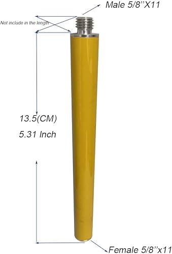 Asta Estensibile, Estensioni per Pali GPS in Alluminio OD25MM, Giallo, 30 cm (13,5 cm) - Honorern