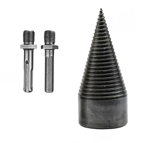 VITE CONICA SPACCALEGNA A CUNEO 42 mm FRESA LEGNO PUNTA PER TRAPANO CON 2 ATTACCHI - Honorern