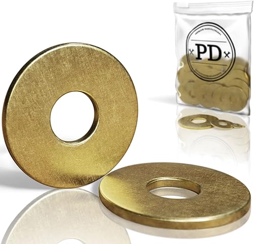 15 x M8 rondelle grandi - DIN 9021. Materiale: ottone - Honorern