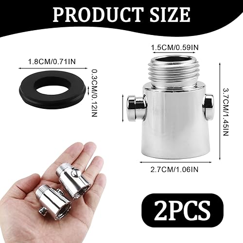 Stop Doccia, 2 Pezzi Valvola di intercettazione Soffione Doccia G1/2 Valvola di Soffione Doccia Risparmio Acqua per Rubinetto Doccia Interruttore a Un Pulsante per Soffione Doccia Docce - Honorern