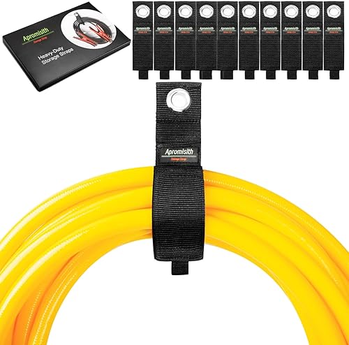 Cinghie per cavi organizer (8L) (8 confezioni), cinghie di stoccaggio per impieghi gravosi, fascette portacavi regolabili per cavi di prolunga, tubi flessibili, corde, cantina, officina - Honorern