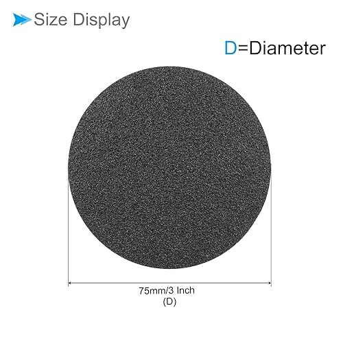 Dischi Abrasivi con Chiusura a Strappo, 3' 75mm Carta Vetrata Grana 400 Dischi Finitura in Carburo di Silicio - (Applicazioni: per Legno Metallo Cartongesso), 20pz - Honorern