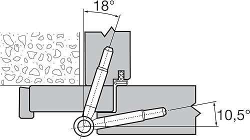 Gedotec Nastri per porte delle camere da letto, 2 pezzi | Nastri per fori per porte in legno battute | diametro 16 mm | Metallo nichelato opaco | Portata fino a 40 kg | 2 pezzi - Honorern