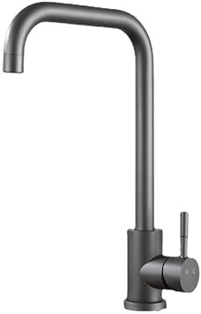 Rubinetto Lavello Cucina Rubinetto Da Cucina In Acciaio Inox Grigio Canna Di Fucile Lavabo Rubinetto Da Cucina Misto Acqua Calda E Fredda Grigio Canna Di Fucile 7 Caratteri - Honorern