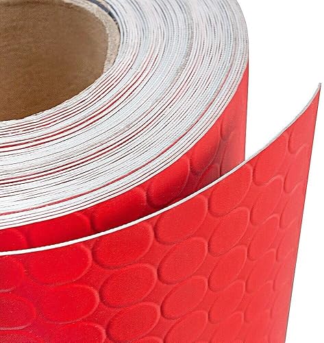 Tappeto Gomma Pvc Rosso Passatoia Rivestimento Copri Pavimento Pedana Bolle Antiscivolo 100x750 Cm - Honorern