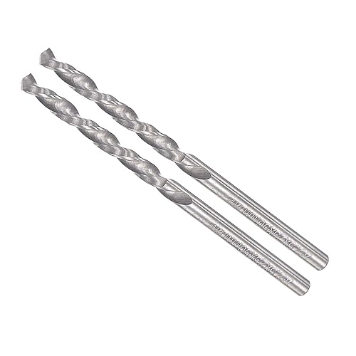 Punte Metallo Duro, Diametro 2,5 mm, Sinistra Mano YG6X (C3/K10 Punte Carburo Tungsteno con Gambo Dritto Trapano Torsione per Inossidabile Acciaio Lega, 2-Pezzi - Honorern