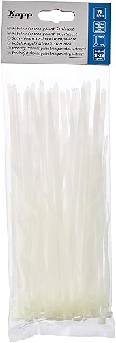 Kopp 356800097 - Fascette, assortimento: per 25 pezzi: 100, 150 e 200 mm, trasparente - Honorern