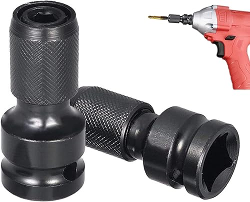2PCS Impact Adapter Adattatore 1/2 1/4, Adattatori Per Bussola Adattatori Chiavi A Bussola Esagonale Per Cricchetto Trapano Avvitatore Impulsi Llaves De Vaso De Impacto De 1/2 A 1/4 - Honorern