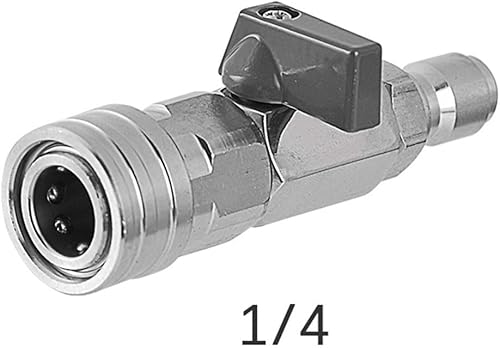 DAZZLEEX Rondella ad alta pressione 1/4 'Kit valvola a sfera, rondella valvola a sfera, connettore rapido ad alta pressione valvola a sfera interruttore adattatore tubo - Honorern